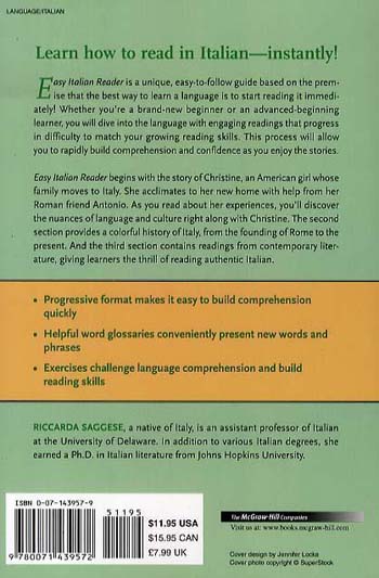 Easy Italian Reader: A Three-part Text for Beginning Students - Easy Reader Series (Paperback)