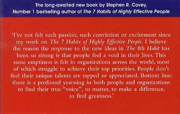 The 8th Habit: From Effectiveness to Greatness (Paperback)