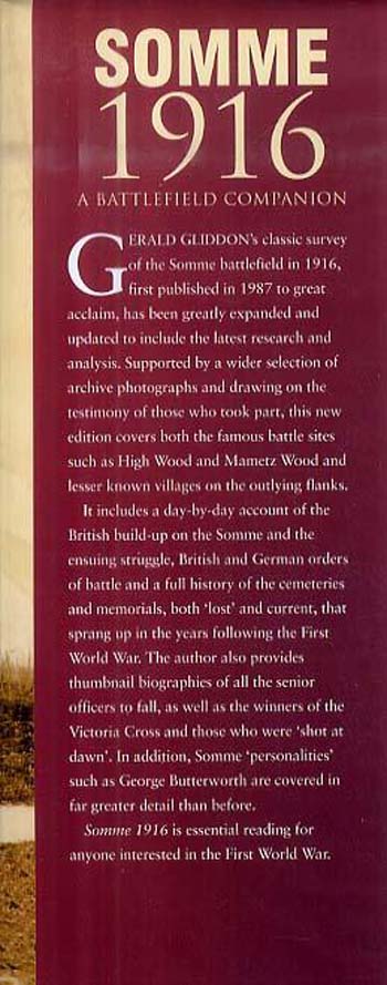Somme 1916: A Battlefield Guide (Hardback)