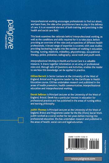 Interprofessional Working in Health and Social Care: Professional Perspectives (Paperback)