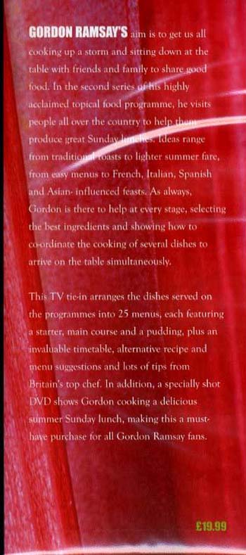 Gordon Ramsay's Sunday Lunch: And Other Recipes from "The F Word" (Hardback)